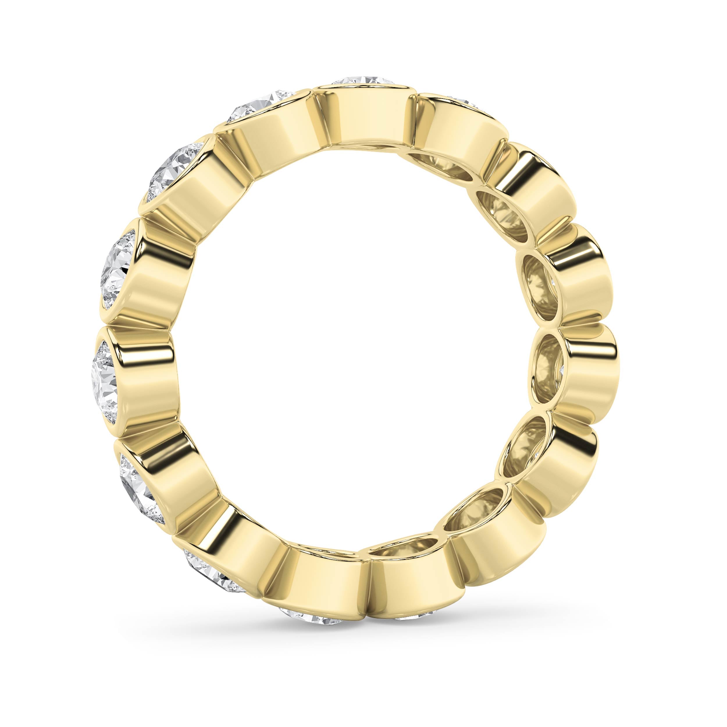 2.2CTW Round Shaped Lab Grown Diamond (F/VS) Eternity Band Ring in 14K Gold - Size 6