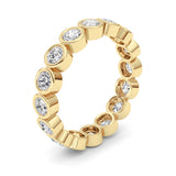 2.4CTW Round Shaped Lab Grown Diamond (F/VS) Eternity Band Ring in 14K Gold - Size 8