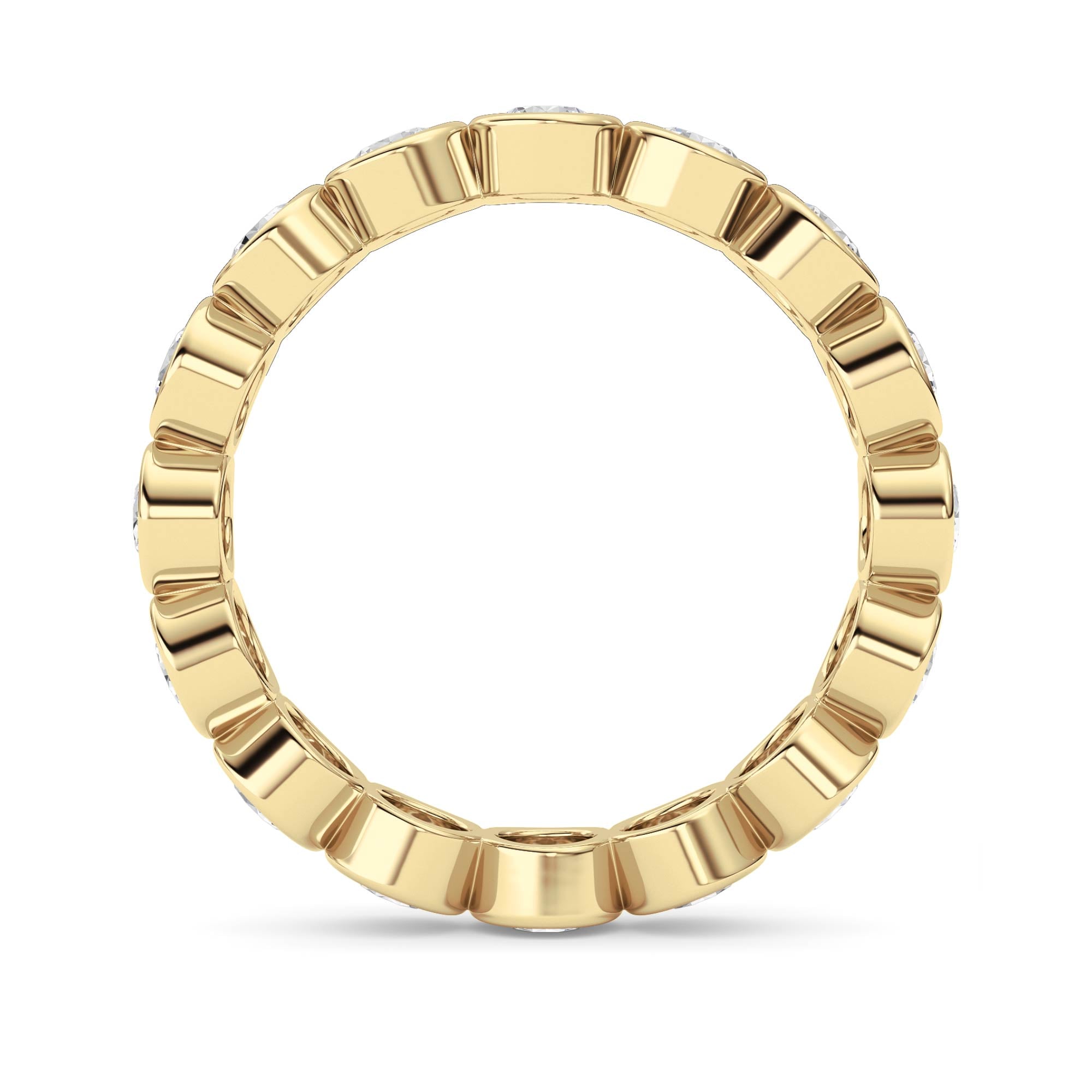 2.4CTW Round Shaped Lab Grown Diamond (F/VS) Eternity Band Ring in 14K Gold - Size 9
