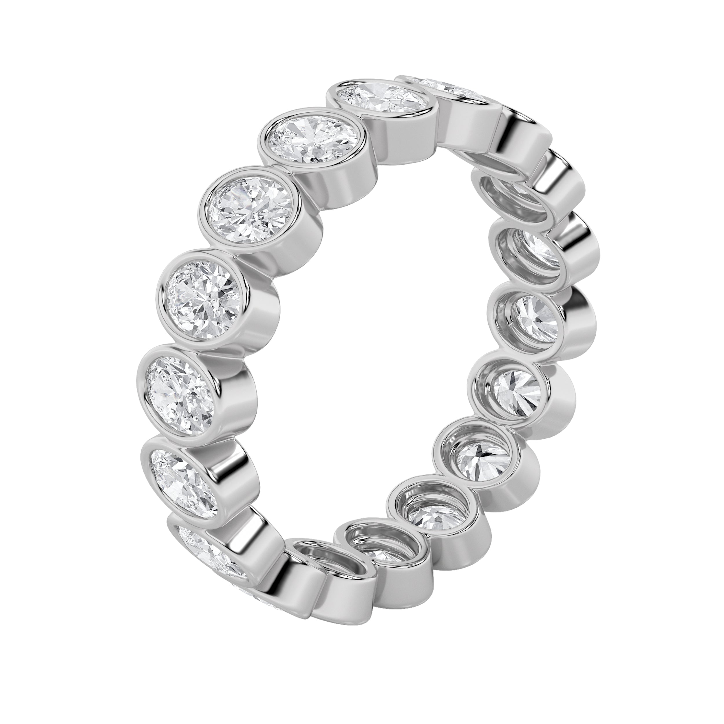 2.75CTW Round Shaped Lab Grown Diamond (F/VS) Eternity Band Ring in 14K Gold - Size 7
