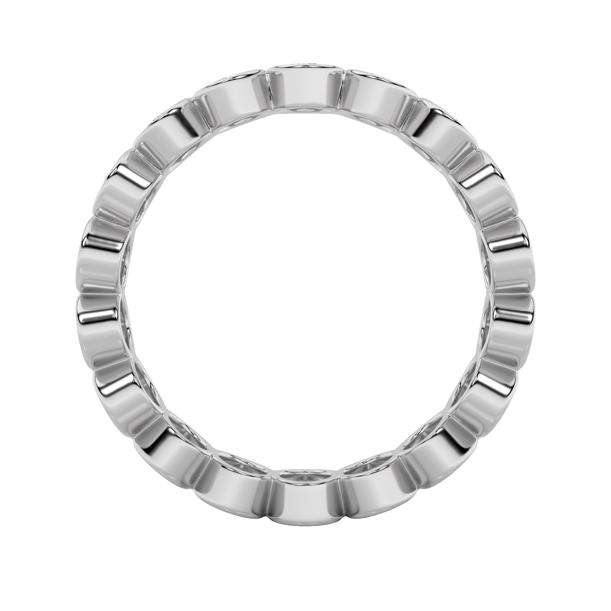 2.75CTW Round Shaped Lab Grown Diamond (F/VS) Eternity Band Ring in 14K Gold - Size 7