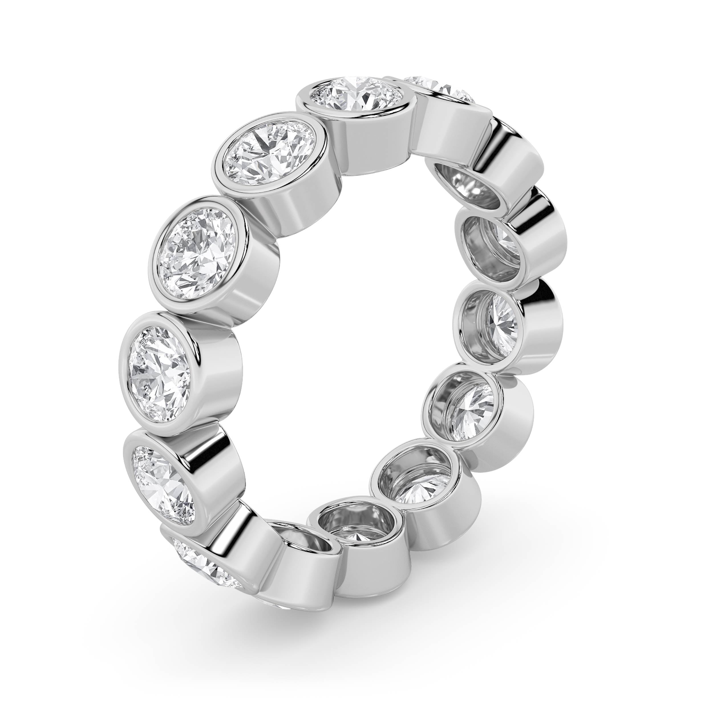 2.5CTW Round Shaped Lab Grown Diamond (F/VS) Eternity Band Ring in 14K Gold - Size 6