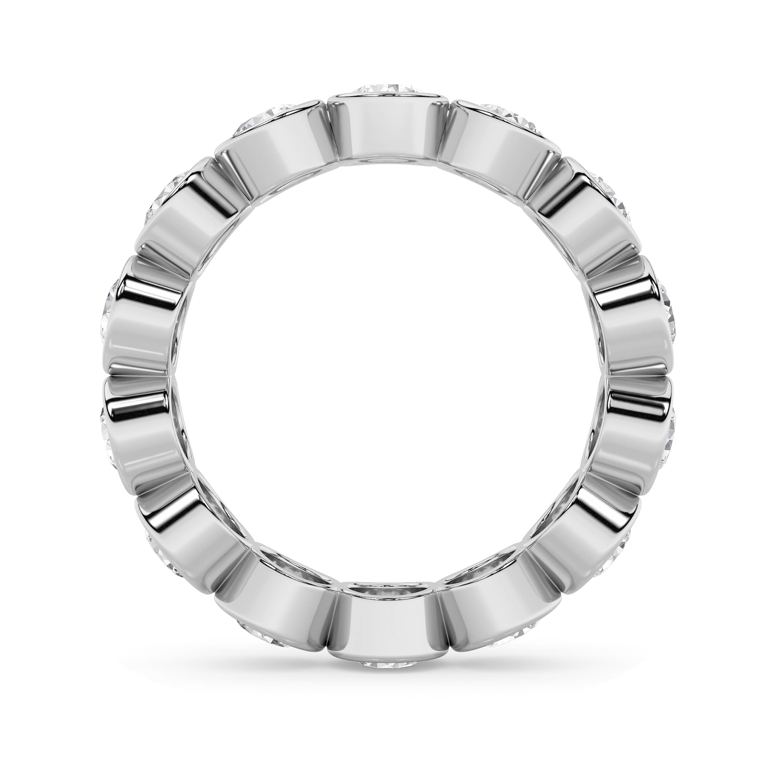 2.5CTW Round Shaped Lab Grown Diamond (F/VS) Eternity Band Ring in 14K Gold - Size 6