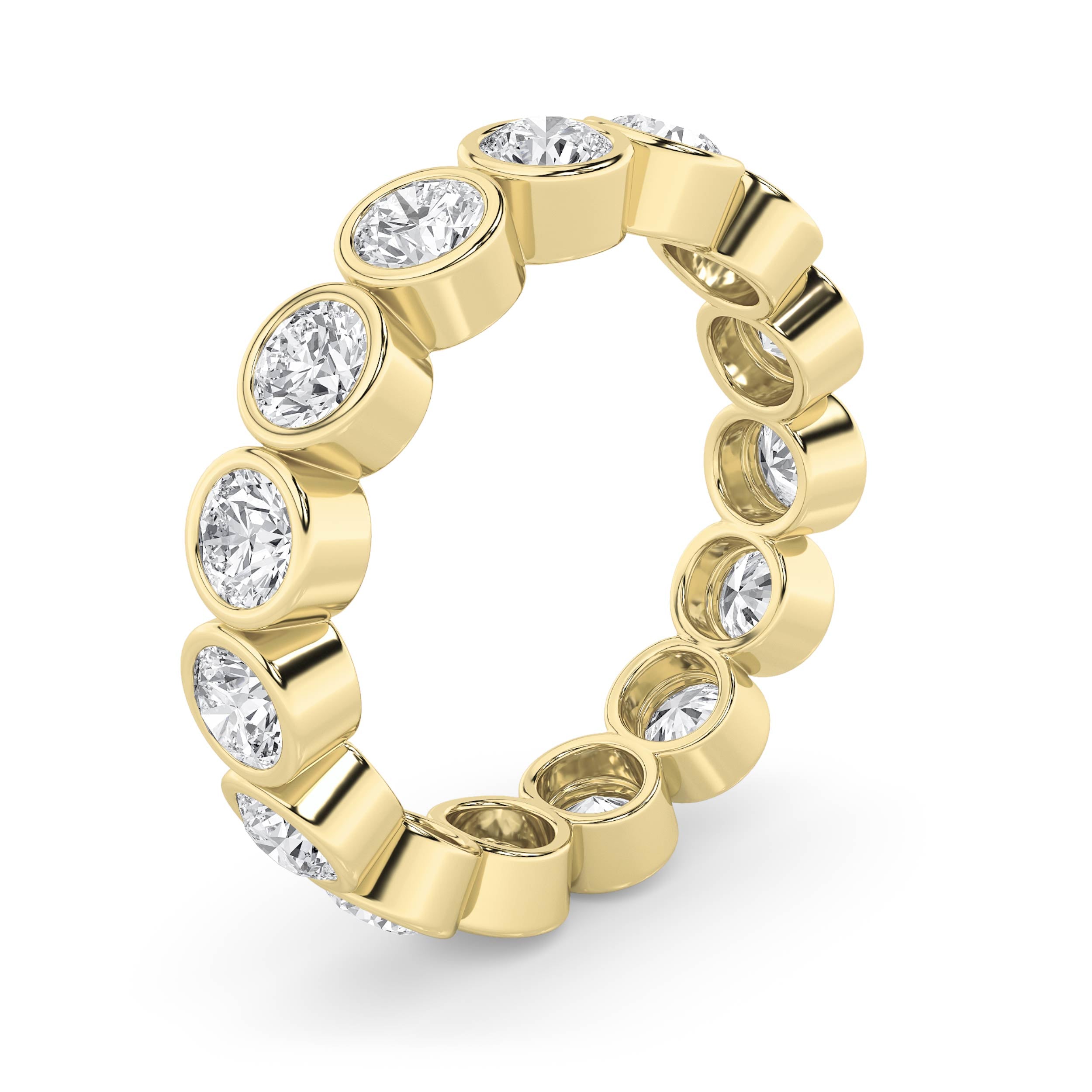 2.7CTW Round Shaped Lab Grown Diamond (F/VS) Eternity Band Ring in 14K Gold - Size 8