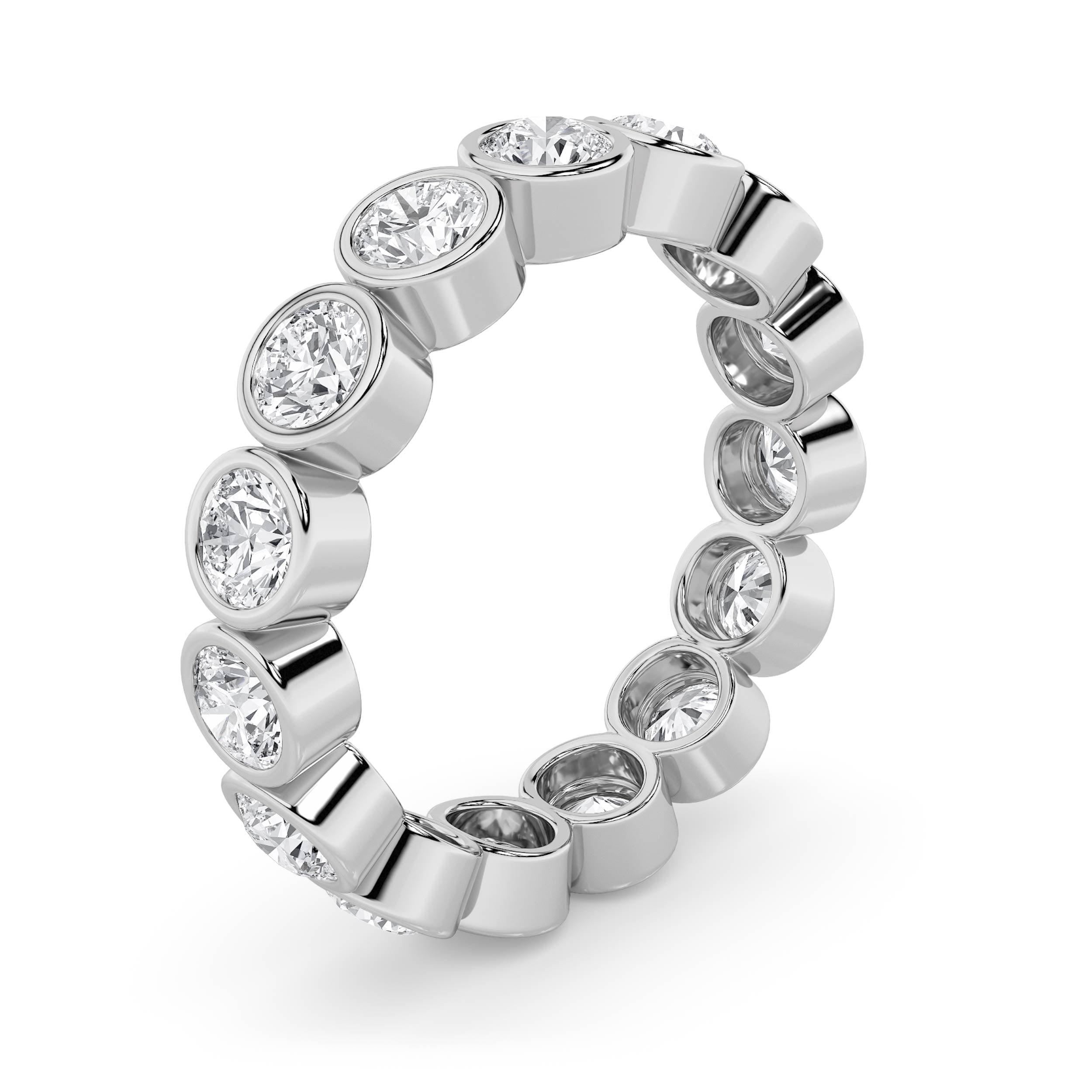 2.75CTW Round Shaped Lab Grown Diamond (F/VS) Eternity Band Ring in 14K Gold - Size 7