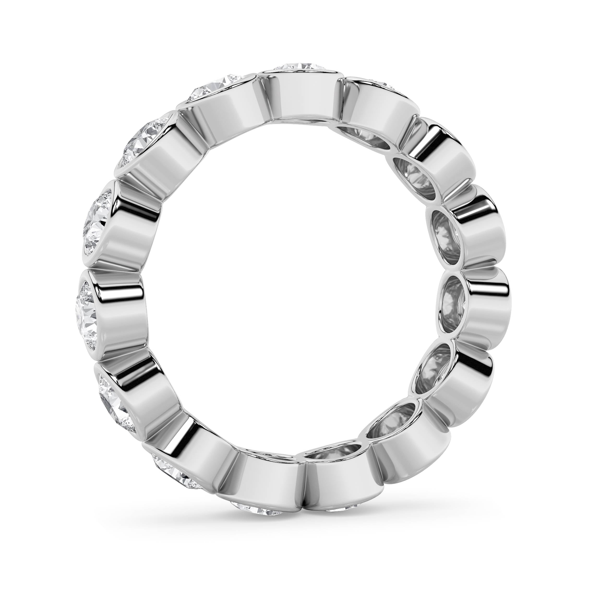 2.75CTW Round Shaped Lab Grown Diamond (F/VS) Eternity Band Ring in 14K Gold - Size 7