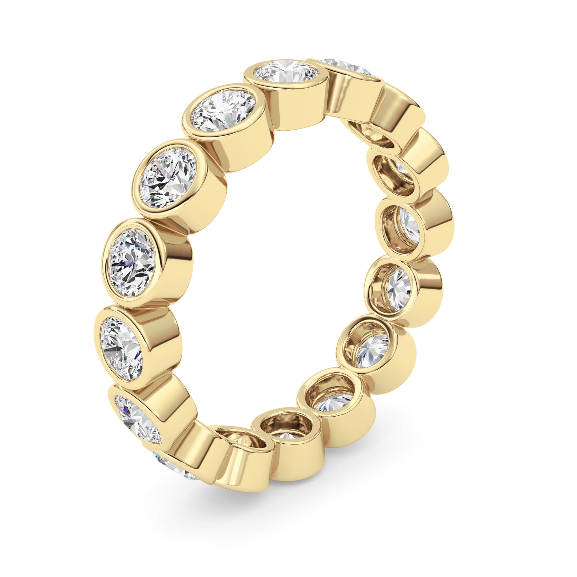 2.9CTW Round Shaped Lab Grown Diamond (F/VS) Eternity Band Ring in 14K Gold - Size 9