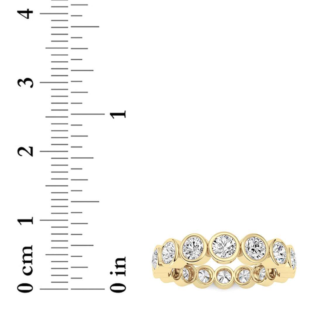 2.9CTW Round Shaped Lab Grown Diamond (F/VS) Eternity Band Ring in 14K Gold - Size 9