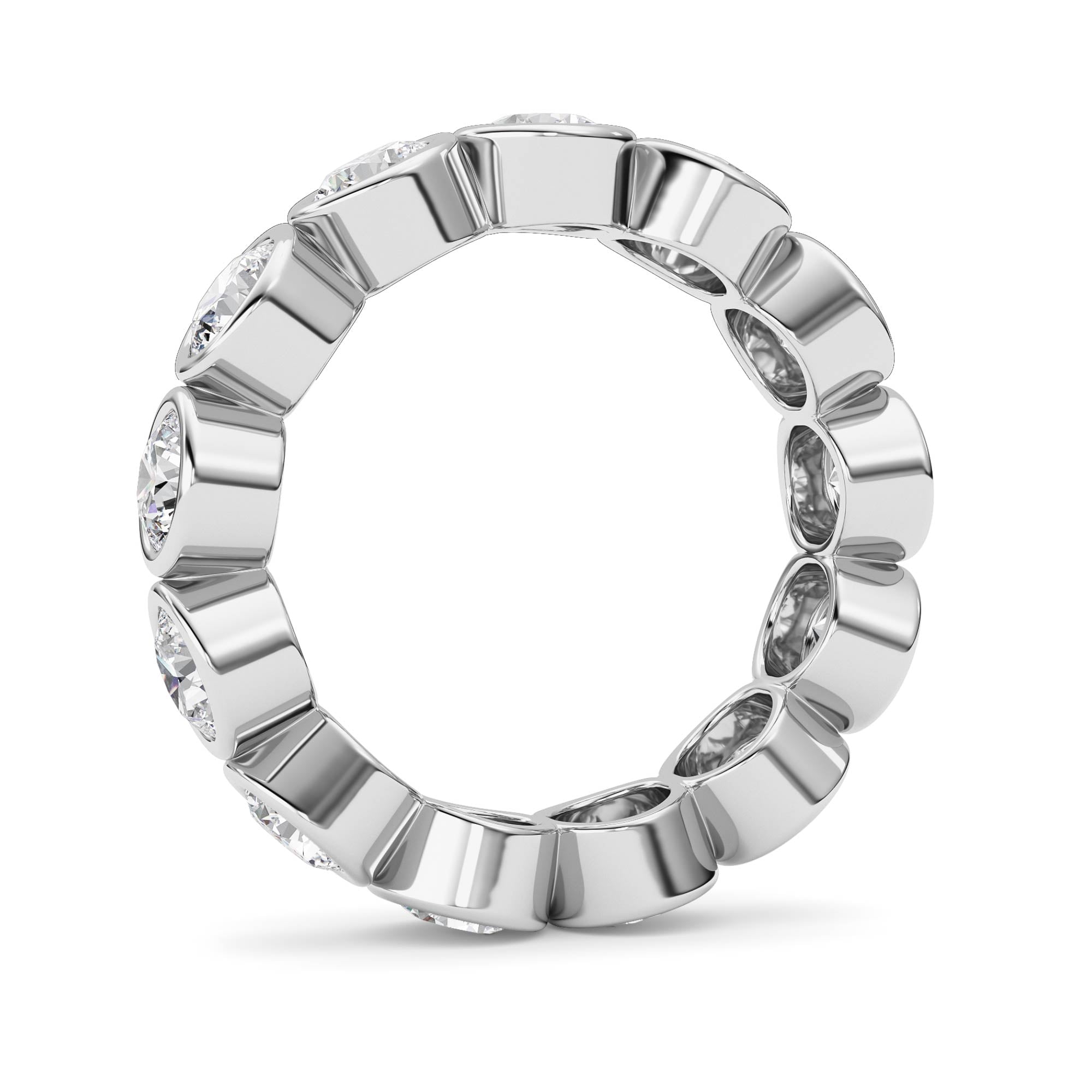 2.9CTW Round Shaped Lab Grown Diamond (F/VS) Eternity Band Ring in 14K Gold - Size 5