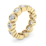 2.9CTW Round Shaped Lab Grown Diamond (F/VS) Eternity Band Ring in 14K Gold - Size 5