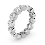 3CTW Round Shaped Lab Grown Diamond (F/VS) Eternity Band Ring in 14K Gold - Size 7
