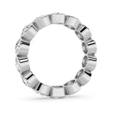 3CTW Round Shaped Lab Grown Diamond (F/VS) Eternity Band Ring in 14K Gold - Size 7