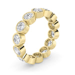 3CTW Round Shaped Lab Grown Diamond (F/VS) Eternity Band Ring in 14K Gold - Size 7