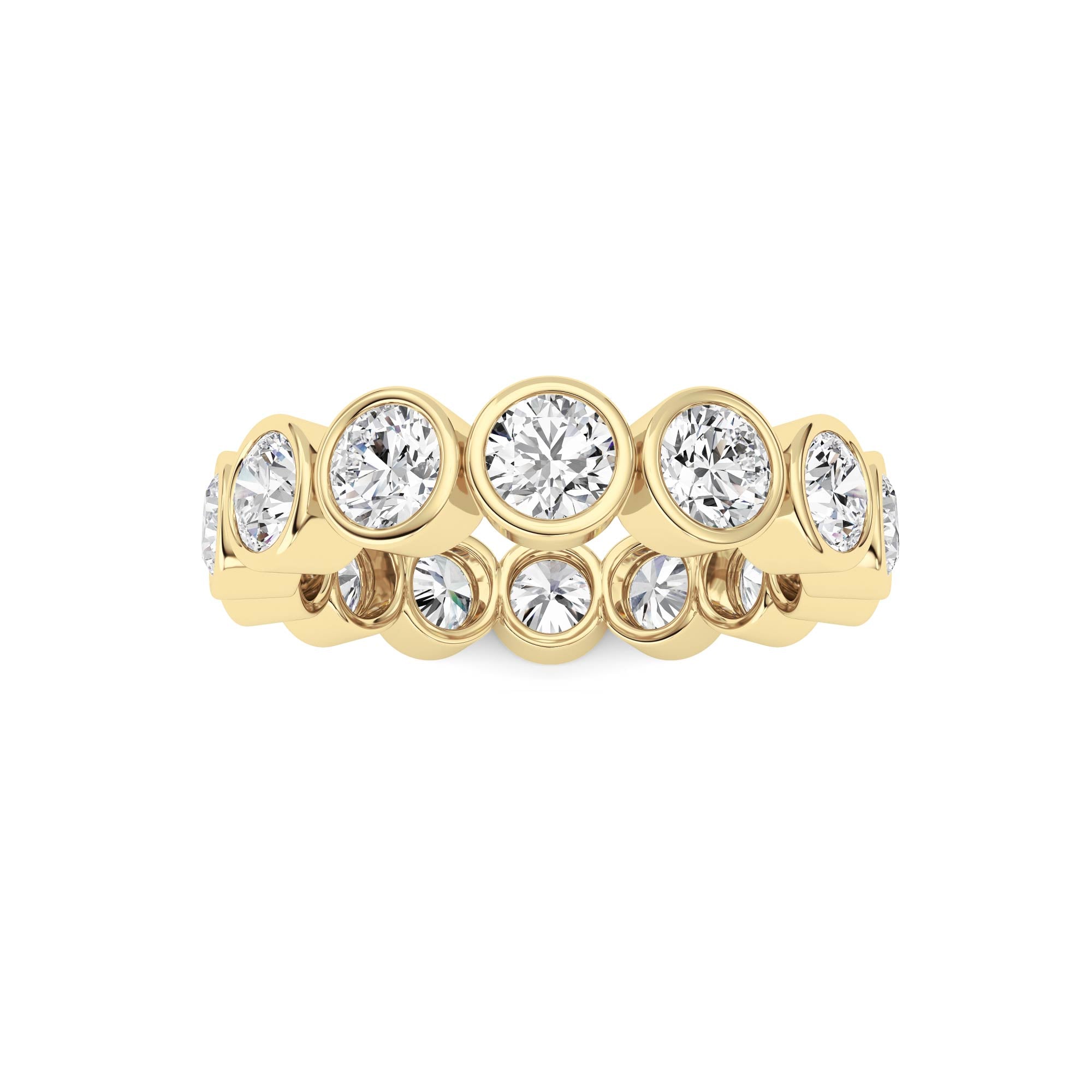 3.1CTW Round Shaped Lab Grown Diamond (F/VS) Eternity Band Ring in 14K Gold - Size 6