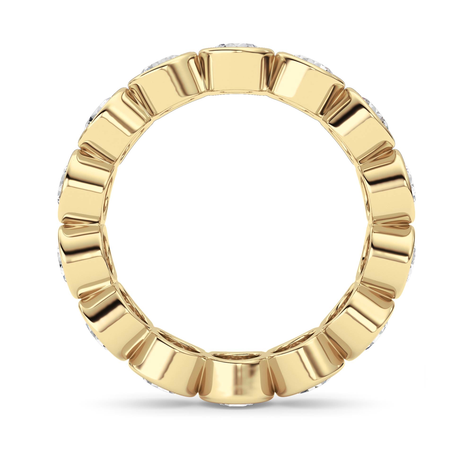 3.1CTW Round Shaped Lab Grown Diamond (F/VS) Eternity Band Ring in 14K Gold - Size 6