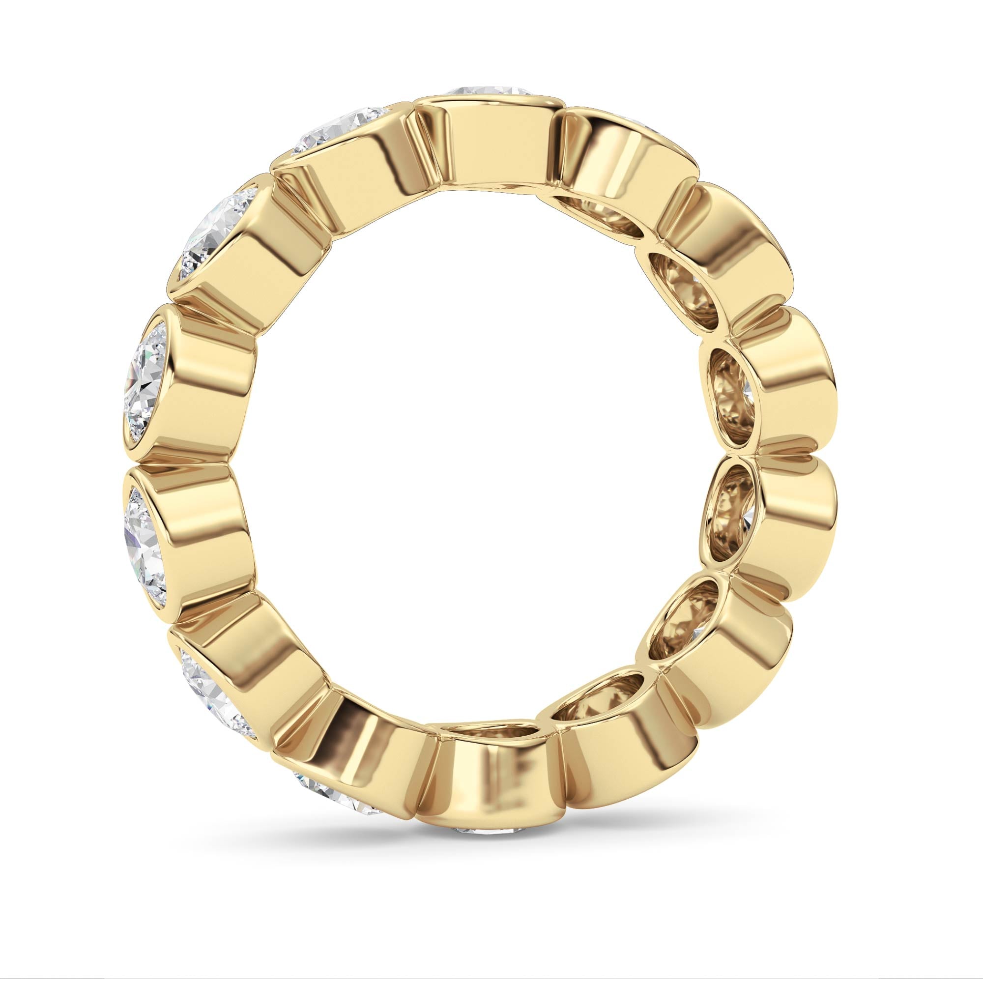 3.1CTW Round Shaped Lab Grown Diamond (F/VS) Eternity Band Ring in 14K Gold - Size 6