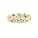 3.3CTW Round Shaped Lab Grown Diamond (F/VS) Eternity Band Ring in 14K Gold - Size 8