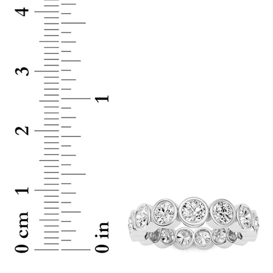 3.3CTW Round Shaped Lab Grown Diamond (F/VS) Eternity Band Ring in 14K Gold - Size 9