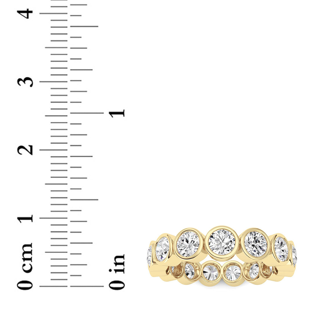 3.3CTW Round Shaped Lab Grown Diamond (F/VS) Eternity Band Ring in 14K Gold - Size 9