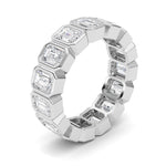 3.75CTW Emerald Shaped Lab Grown Diamond (F/VS) Eternity Band Ring in 14K Gold - Size 5