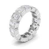 3.75CTW Emerald Shaped Lab Grown Diamond (F/VS) Eternity Band Ring in 14K Gold - Size 5
