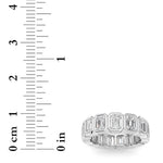 3.75CTW Emerald Shaped Lab Grown Diamond (F/VS) Eternity Band Ring in 14K Gold - Size 5