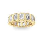 3.75CTW Emerald Shaped Lab Grown Diamond (F/VS) Eternity Band Ring in 14K Gold - Size 5