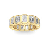 3.75CTW Emerald Shaped Lab Grown Diamond (F/VS) Eternity Band Ring in 14K Gold - Size 5