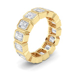 3.75CTW Emerald Shaped Lab Grown Diamond (F/VS) Eternity Band Ring in 14K Gold - Size 5