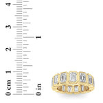 3.75CTW Emerald Shaped Lab Grown Diamond (F/VS) Eternity Band Ring in 14K Gold - Size 5