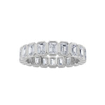 4.25CTW Emerald Shaped Lab Grown Diamond (F/VS) Eternity Band Ring in 14K Gold - Size 7