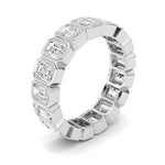 4.25CTW Emerald Shaped Lab Grown Diamond (F/VS) Eternity Band Ring in 14K Gold - Size 7