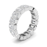 4.25CTW Emerald Shaped Lab Grown Diamond (F/VS) Eternity Band Ring in 14K Gold - Size 7