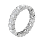 4.25CTW Emerald Shaped Lab Grown Diamond (F/VS) Eternity Band Ring in 14K Gold - Size 7