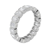 4.25CTW Emerald Shaped Lab Grown Diamond (F/VS) Eternity Band Ring in 14K Gold - Size 7