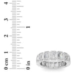 4.25CTW Emerald Shaped Lab Grown Diamond (F/VS) Eternity Band Ring in 14K Gold - Size 8