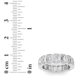 4.25CTW Emerald Shaped Lab Grown Diamond (F/VS) Eternity Band Ring in 14K Gold - Size 8