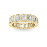 4.25CTW Emerald Shaped Lab Grown Diamond (F/VS) Eternity Band Ring in 14K Gold - Size 8