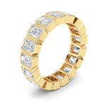 4.25CTW Emerald Shaped Lab Grown Diamond (F/VS) Eternity Band Ring in 14K Gold - Size 8