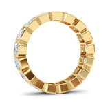 4.25CTW Emerald Shaped Lab Grown Diamond (F/VS) Eternity Band Ring in 14K Gold - Size 8