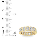 4.25CTW Emerald Shaped Lab Grown Diamond (F/VS) Eternity Band Ring in 14K Gold - Size 8