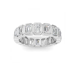 4.5CTW Emerald Shaped Lab Grown Diamond (F/VS) Eternity Band Ring in 14K Gold - Size 9