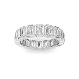 4.5CTW Emerald Shaped Lab Grown Diamond (F/VS) Eternity Band Ring in 14K Gold - Size 9