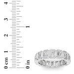 4.5CTW Emerald Shaped Lab Grown Diamond (F/VS) Eternity Band Ring in 14K Gold - Size 9