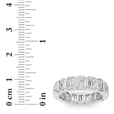 4.5CTW Emerald Shaped Lab Grown Diamond (F/VS) Eternity Band Ring in 14K Gold - Size 9