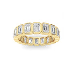 4.5CTW Emerald Shaped Lab Grown Diamond (F/VS) Eternity Band Ring in 14K Gold - Size 9