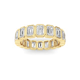4.5CTW Emerald Shaped Lab Grown Diamond (F/VS) Eternity Band Ring in 14K Gold - Size 9