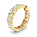 4.5CTW Emerald Shaped Lab Grown Diamond (F/VS) Eternity Band Ring in 14K Gold - Size 9
