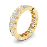 4.5CTW Emerald Shaped Lab Grown Diamond (F/VS) Eternity Band Ring in 14K Gold - Size 9