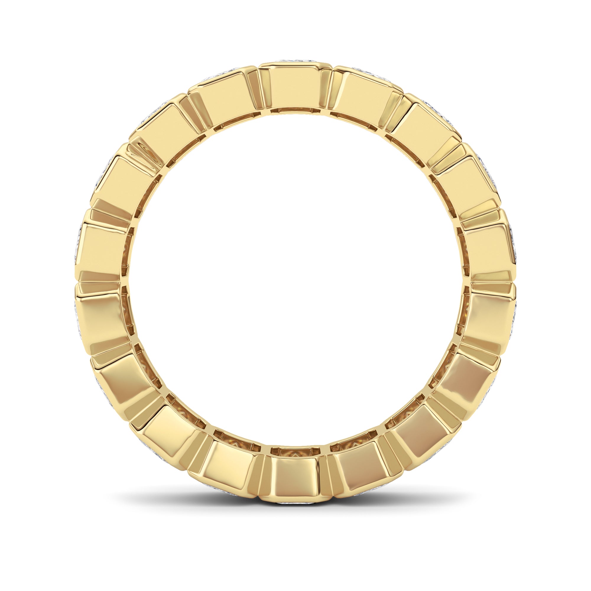 4.5CTW Emerald Shaped Lab Grown Diamond (F/VS) Eternity Band Ring in 14K Gold - Size 9